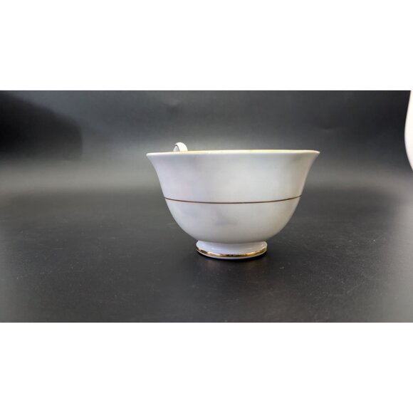 Taylor & Kent Bone China Teacup England Art Deco Floral Gold Trim Vintage - Picture 8 of 13